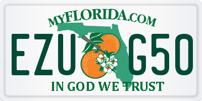 FL license plate EZUG50