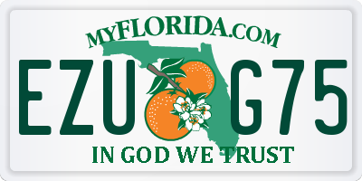 FL license plate EZUG75