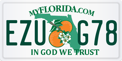 FL license plate EZUG78