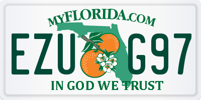 FL license plate EZUG97