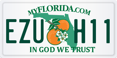 FL license plate EZUH11