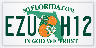 FL license plate EZUH12