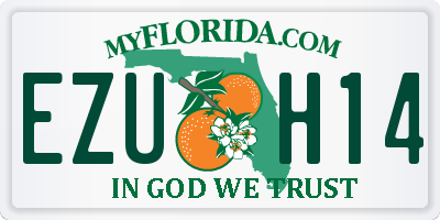 FL license plate EZUH14