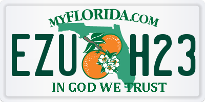 FL license plate EZUH23