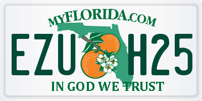 FL license plate EZUH25