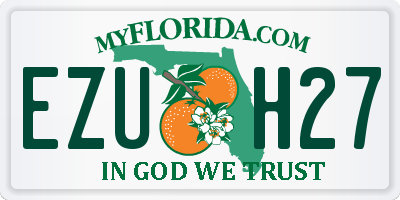 FL license plate EZUH27