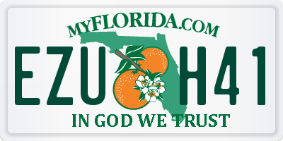 FL license plate EZUH41