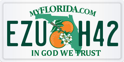 FL license plate EZUH42