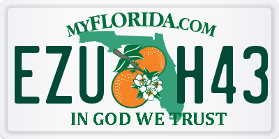 FL license plate EZUH43