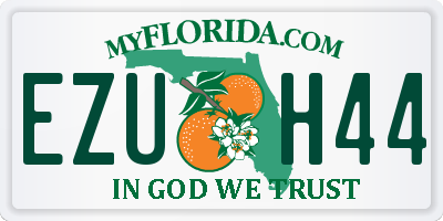 FL license plate EZUH44