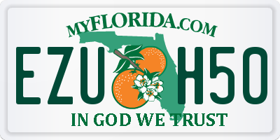 FL license plate EZUH50