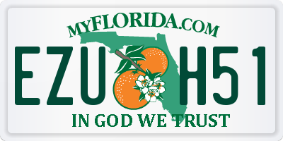 FL license plate EZUH51