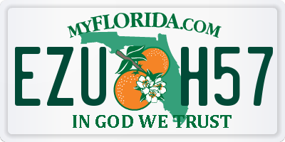 FL license plate EZUH57