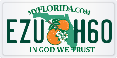 FL license plate EZUH60