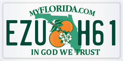 FL license plate EZUH61