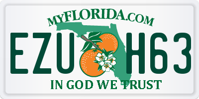 FL license plate EZUH63