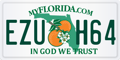 FL license plate EZUH64