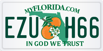 FL license plate EZUH66