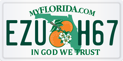 FL license plate EZUH67