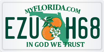 FL license plate EZUH68