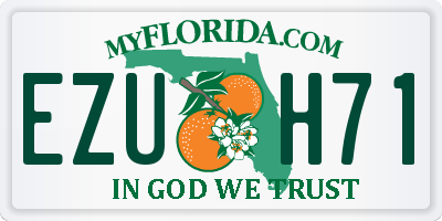 FL license plate EZUH71