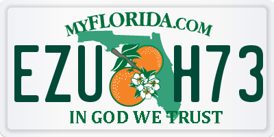 FL license plate EZUH73