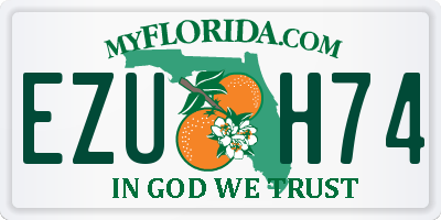 FL license plate EZUH74