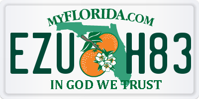 FL license plate EZUH83