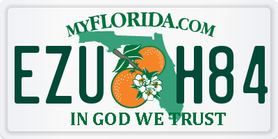 FL license plate EZUH84