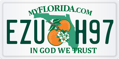 FL license plate EZUH97