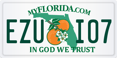 FL license plate EZUI07