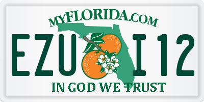 FL license plate EZUI12