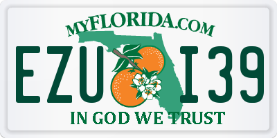 FL license plate EZUI39