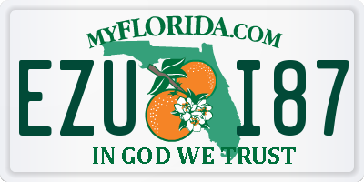 FL license plate EZUI87