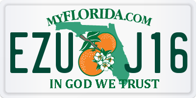 FL license plate EZUJ16