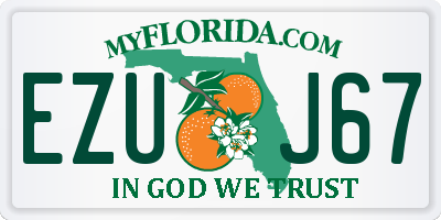 FL license plate EZUJ67