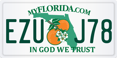 FL license plate EZUJ78