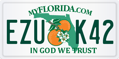 FL license plate EZUK42