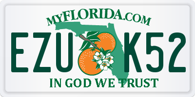 FL license plate EZUK52