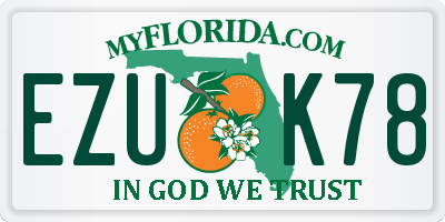 FL license plate EZUK78