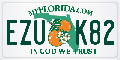 FL license plate EZUK82