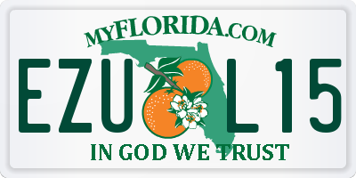 FL license plate EZUL15