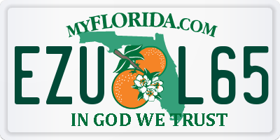 FL license plate EZUL65