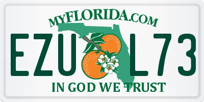 FL license plate EZUL73