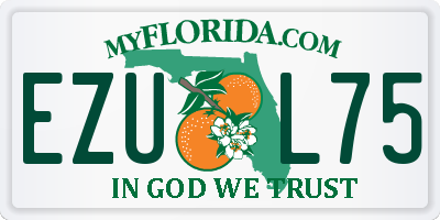 FL license plate EZUL75