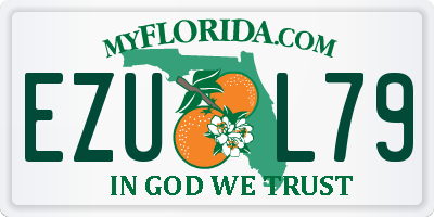 FL license plate EZUL79