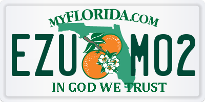 FL license plate EZUM02