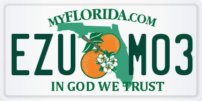 FL license plate EZUM03