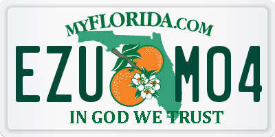 FL license plate EZUM04