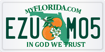 FL license plate EZUM05